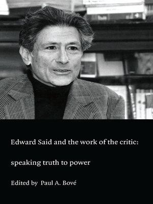 cover image of Edward Said and the Work of the Critic